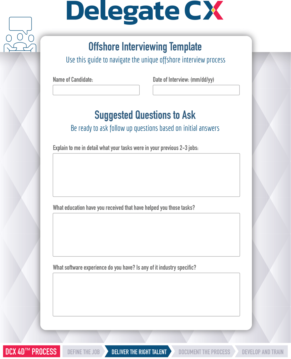 Offshore Interviewing Template form